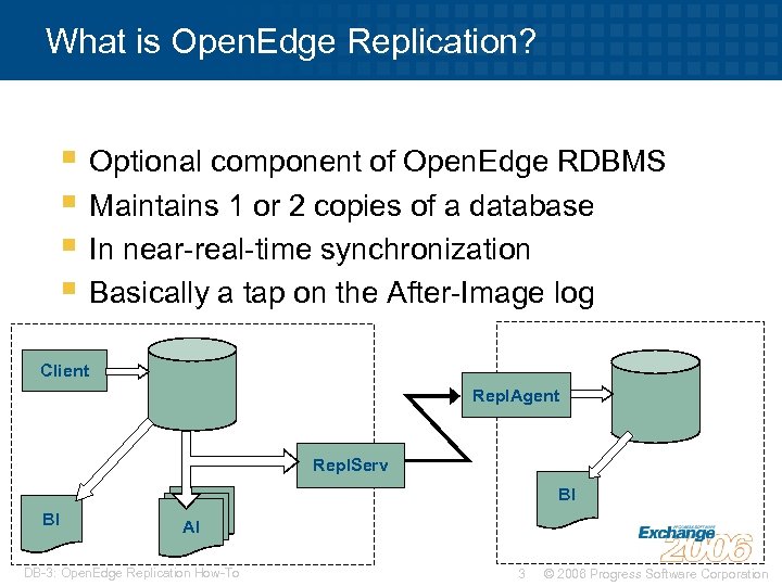 What is Open. Edge Replication? § Optional component of Open. Edge RDBMS § Maintains
