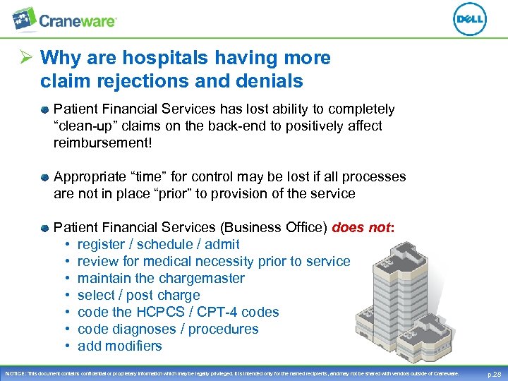 Ø Why are hospitals having more claim rejections and denials Patient Financial Services has