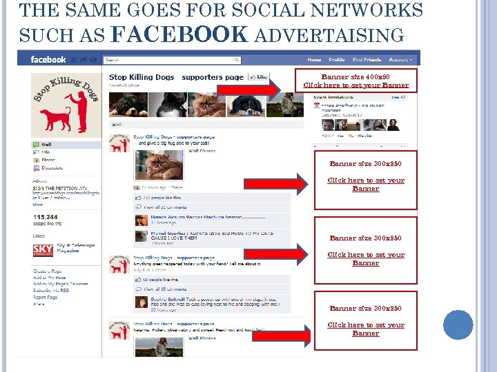 THE SAME GOES FOR SOCIAL NETWORKS SUCH AS FACEBOOK ADVERTAISING Banner size 400 x