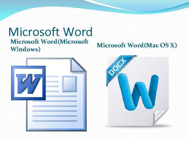 Microsoft Word(Microsoft Windows) Microsoft Word(Mac OS X) 