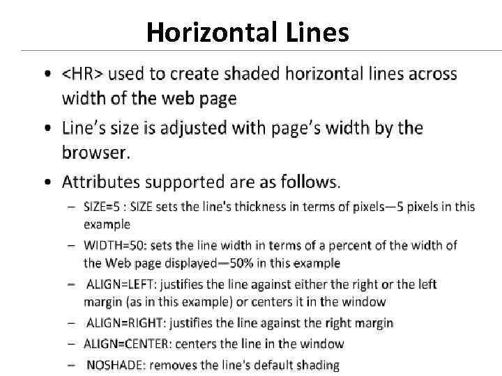 Horizontal Lines 