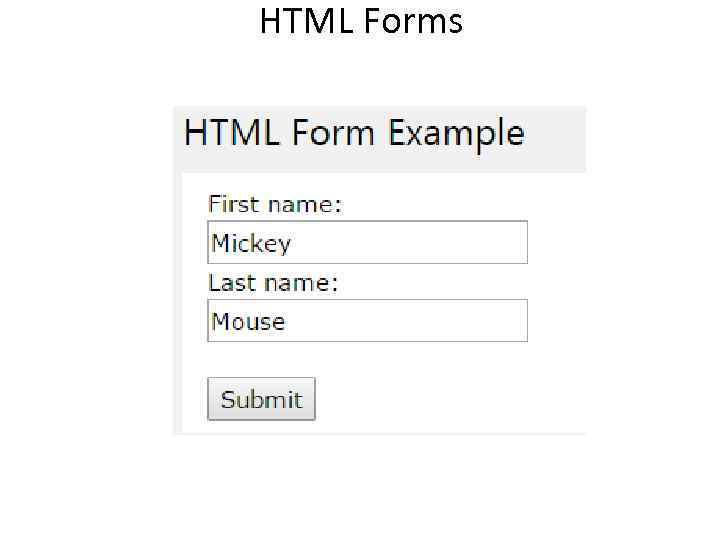 HTML Forms HTML Forms
