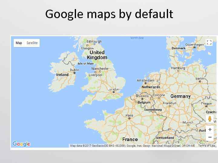 Google maps by default 