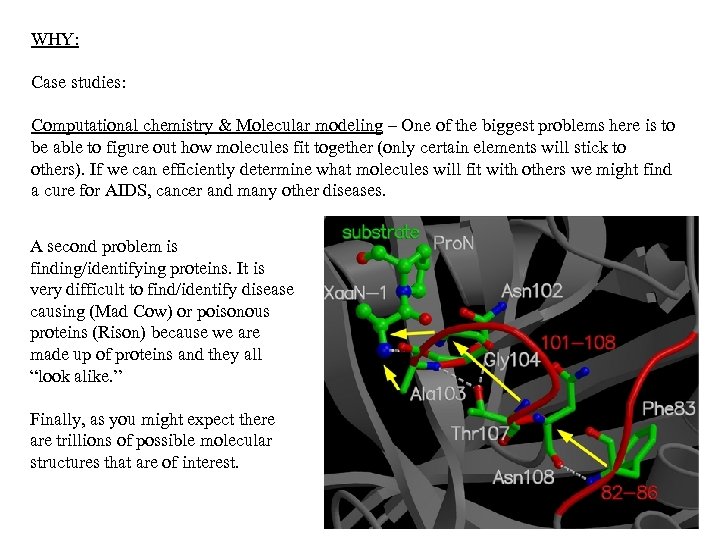 WHY: Case studies: Computational chemistry & Molecular modeling – One of the biggest problems