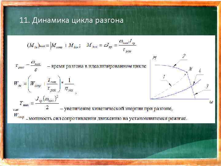  11. Динамика цикла разгона 