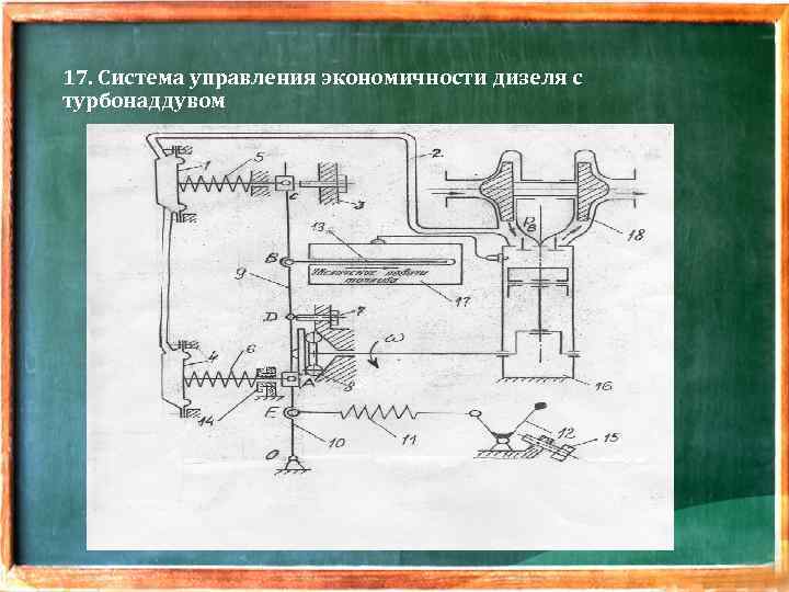 17. Система управления экономичности дизеля с турбонаддувом 