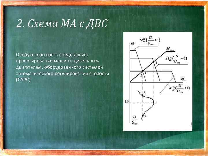 2. Схема МА с ДВС Особую сложность представляет проектирование машин с дизельным двигателем, оборудованного