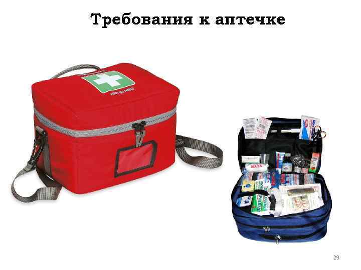 Требования к аптечке 29 