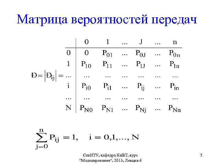 Вероятность передачи