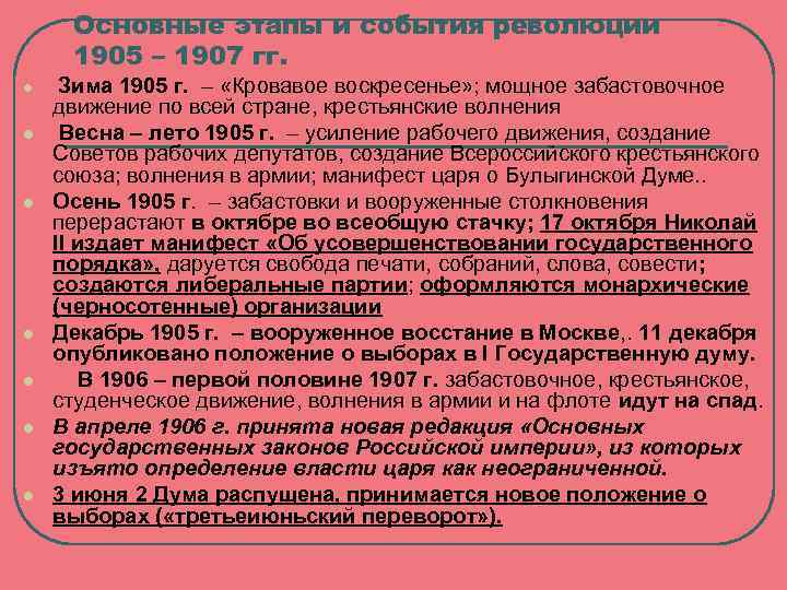 Опубликование проекта закона о создании законосовещательной булыгинской государственной думы