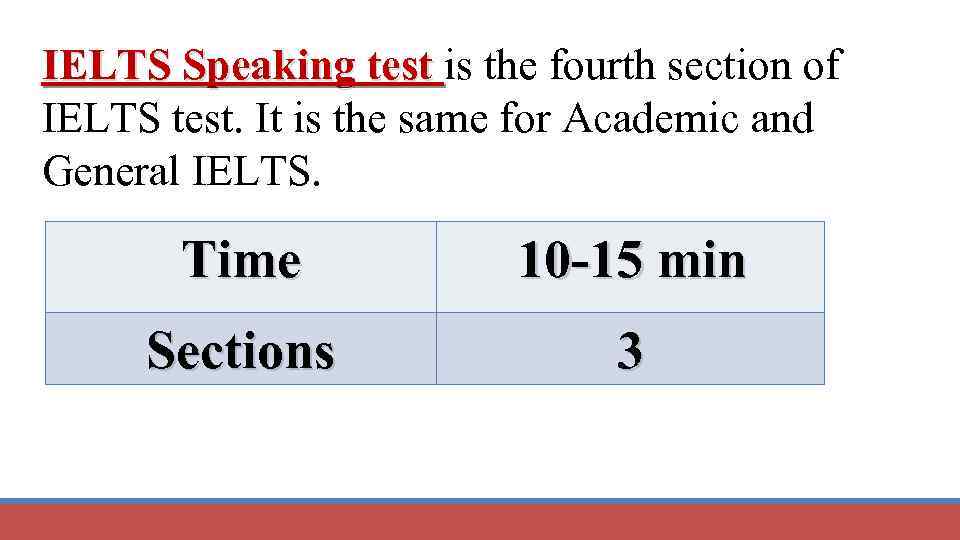 IELTS Speaking test is the fourth section of IELTS test. It is the same