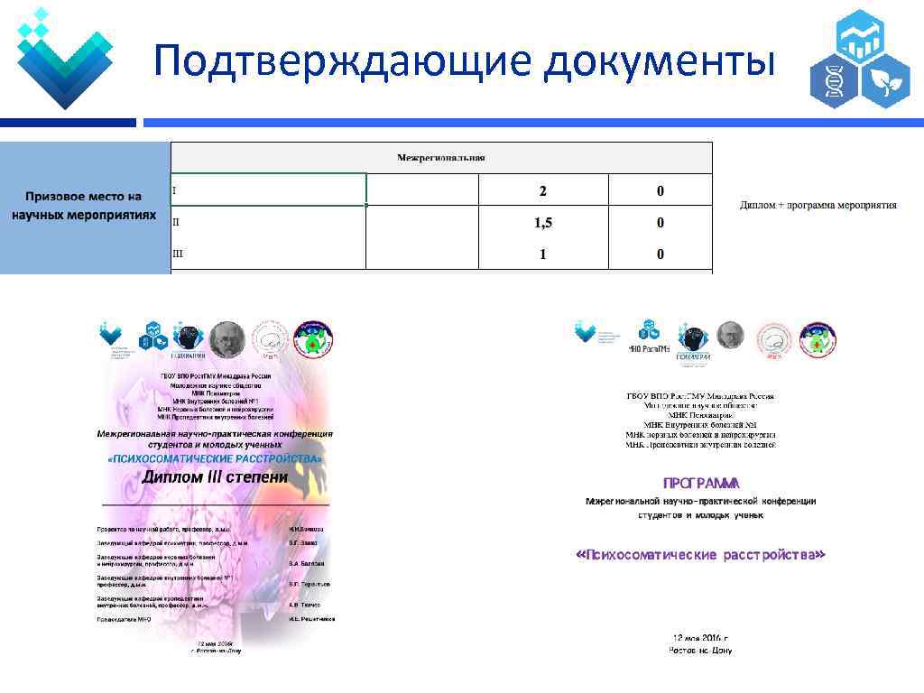 Подтверждающие документы 