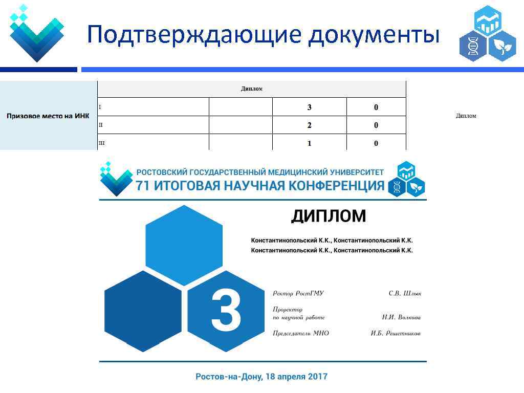 Подтверждающие документы 