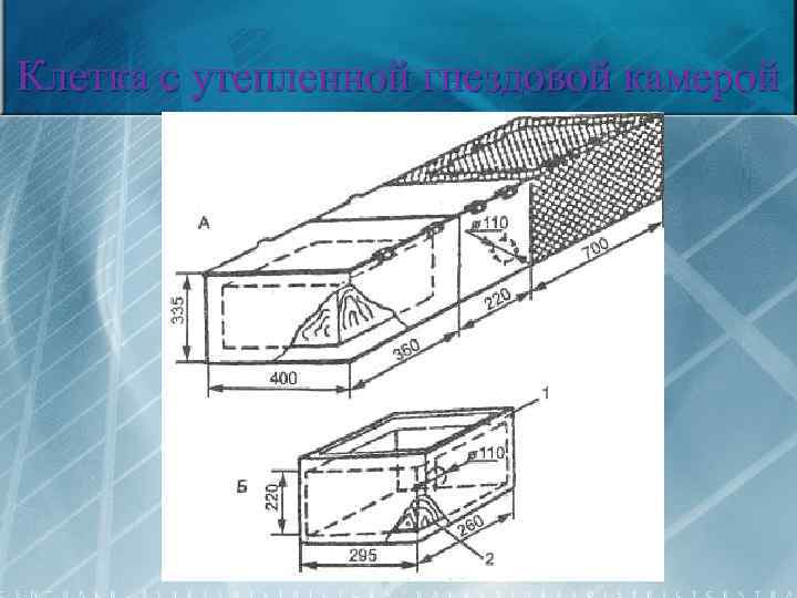 Клетка с утепленной гнездовой камерой 
