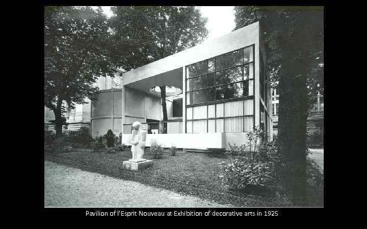 Pavilion of l’Esprit Nouveau at Exhibition of decorative arts in 1925 