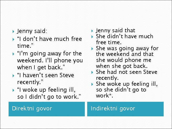  Jenny said: “I don’t have much free time. ” “I’m going away for