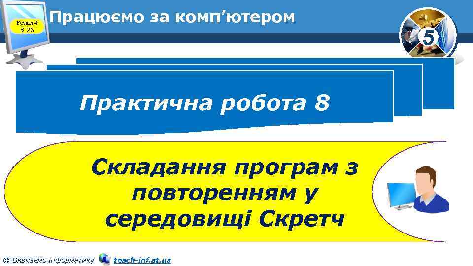 Розділ 4 § 26 Працюємо за комп’ютером Практична робота 8 Складання програм з повторенням