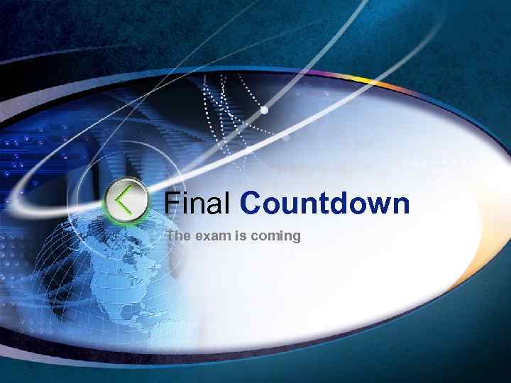 Final Countdown The exam is coming 