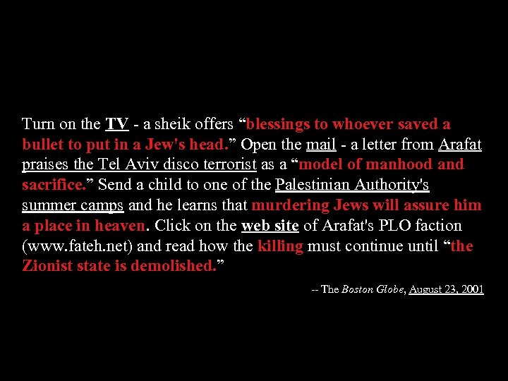 Turn on the TV - a sheik offers “blessings to whoever saved a bullet