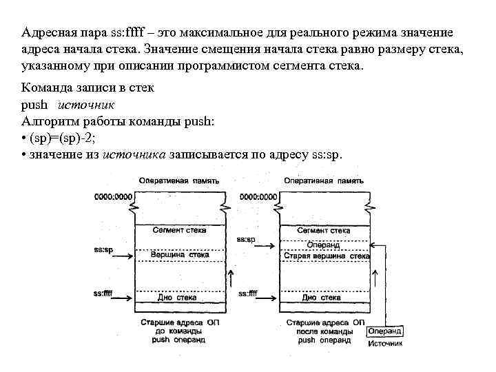 Стек размер