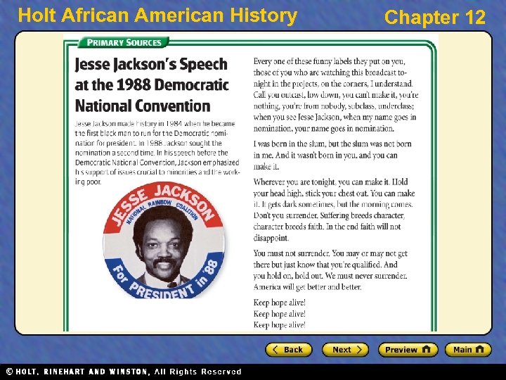 Holt African American History Chapter 12 