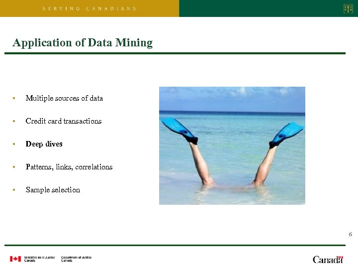 Application of Data Mining • Multiple sources of data • Credit card transactions •