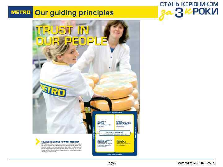 Our guiding principles METRO Cash & Carry > Ukraine < Page 9 Member of