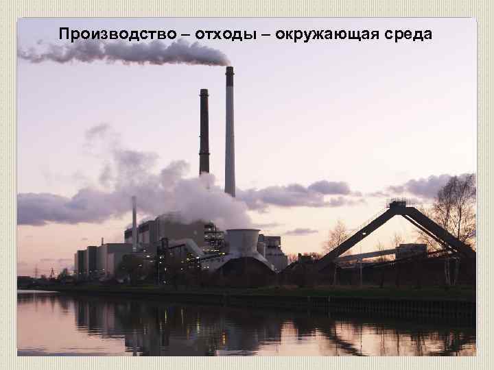 Производство – отходы – окружающая среда 