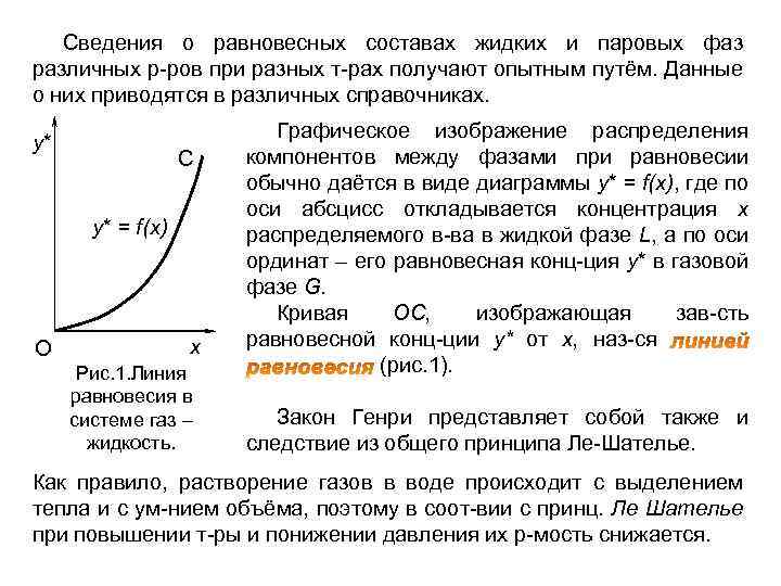 Сведения о равновесных составах жидких и паровых фаз различных р-ров при разных т-рах получают