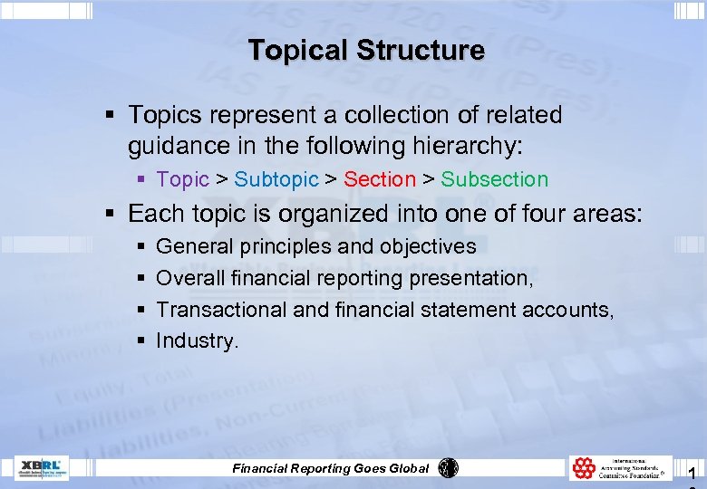 Topical Structure § Topics represent a collection of related guidance in the following hierarchy: