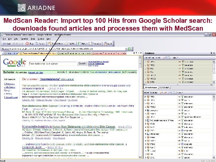 Med. Scan Reader: Import top 100 Hits from Google Scholar search: downloads found articles