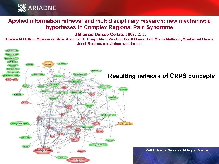 Applied information retrieval and multidisciplinary research: new mechanistic hypotheses in Complex Regional Pain Syndrome