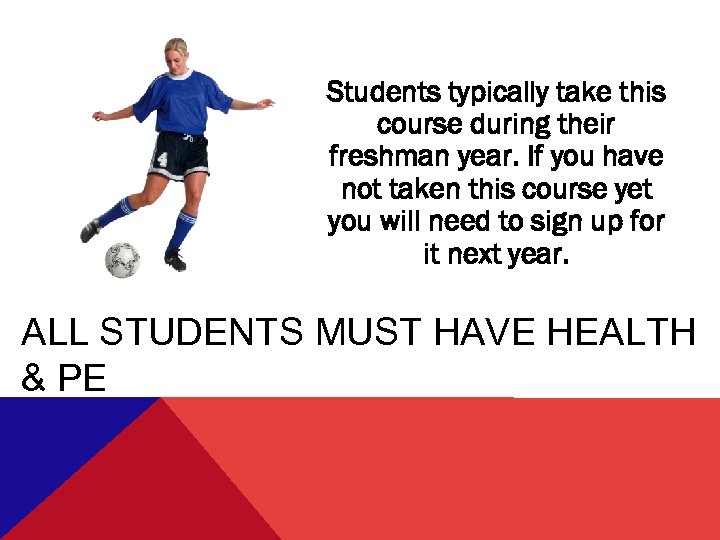 Students typically take this course during their freshman year. If you have not taken