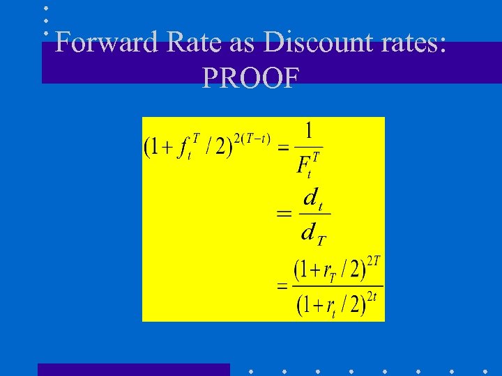 Forward Rate as Discount rates: PROOF 