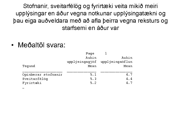Stofnanir, sveitarfélög og fyrirtæki veita mikið meiri upplýsingar en áður vegna notkunar upplýsingatækni og