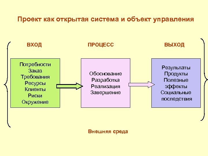 Проект информационной системы как объект управления