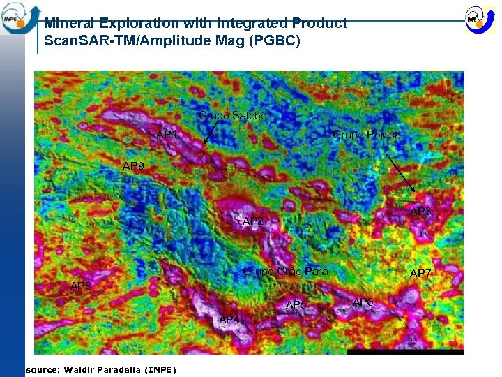Mineral Exploration with Integrated Product Scan. SAR-TM/Amplitude Mag (PGBC) Grupo Salobo AP 1 Grupo
