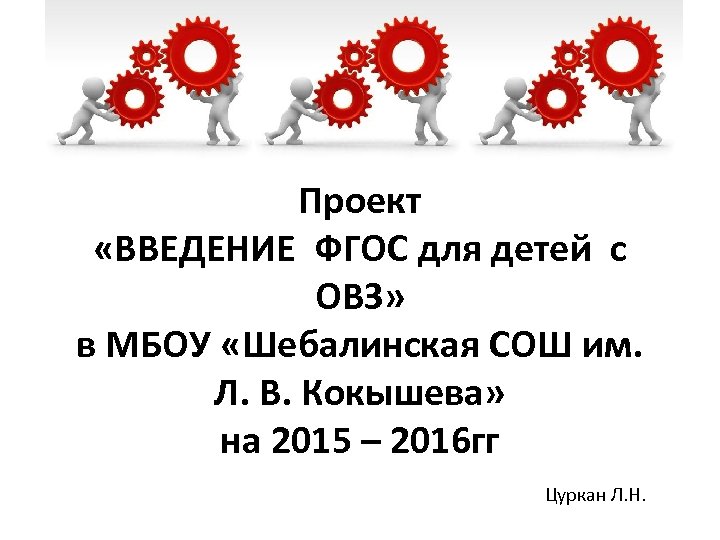 Проект «ВВЕДЕНИЕ ФГОС для детей с ОВЗ» в МБОУ «Шебалинская СОШ им. Л. В.