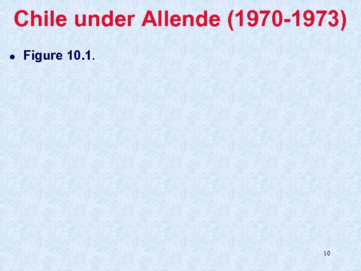 Chile under Allende (1970 -1973) l Figure 10. 1. 10 