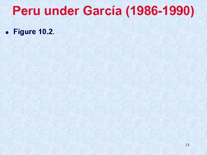 Peru under García (1986 -1990) l Figure 10. 2. 13 