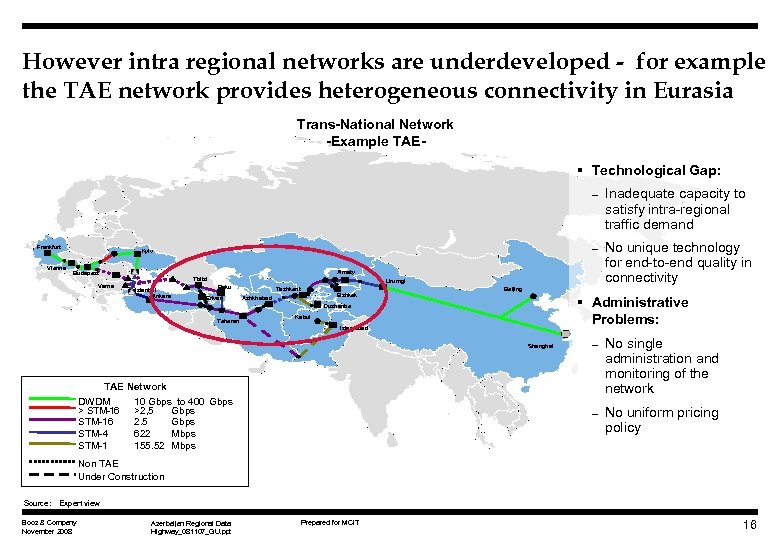 However intra regional networks are underdeveloped - for example the TAE network provides heterogeneous