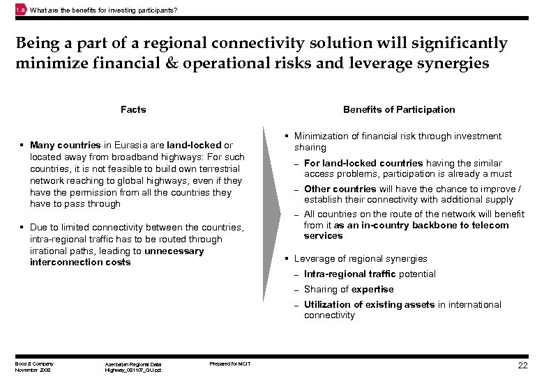 1. a What are the benefits for investing participants? Being a part of a