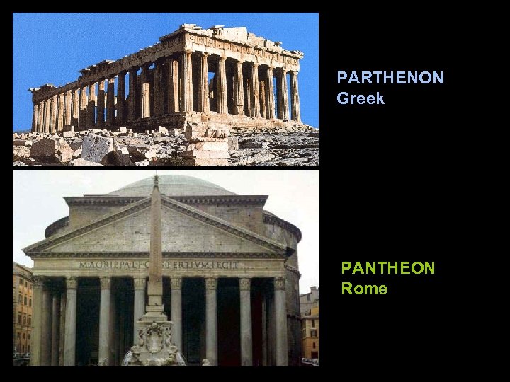 PARTHENON Greek PANTHEON Rome 6 