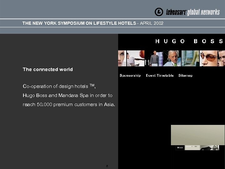 THE NEW YORK SYMPOSIUM ON LIFESTYLE HOTELS - APRIL 2002 The connected world Co-operation