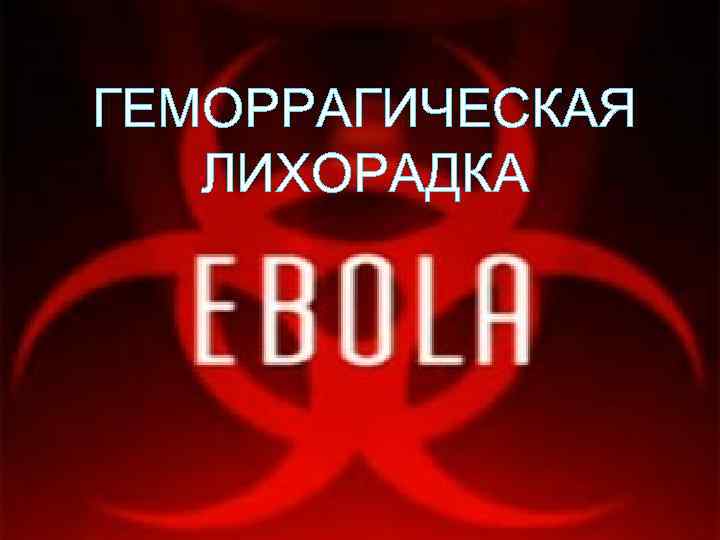 ГЕМОРРАГИЧЕСКАЯ ЛИХОРАДКА 