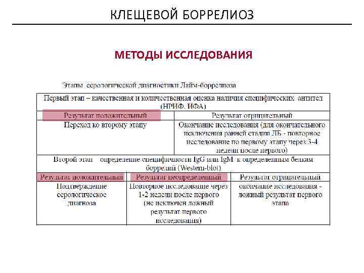 Схема лечения клещевой боррелиоз