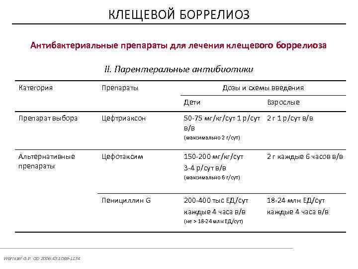 Амоксициллин при боррелиозе схема лечения