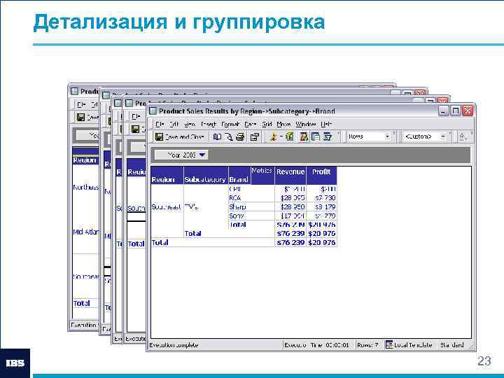 Детализация и группировка 23 