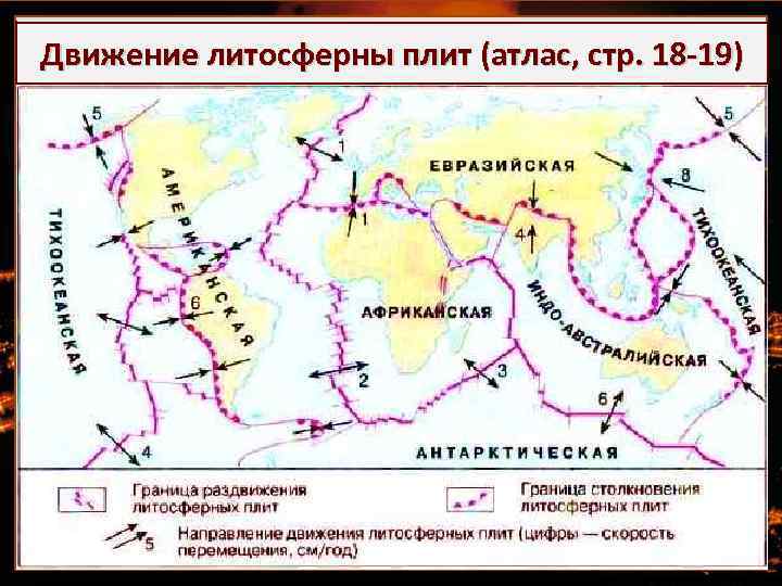 Движение литосферны плит (атлас, стр. 18 -19) Тектоника (с греч «созидательный» Отрасль геологии, изучающая