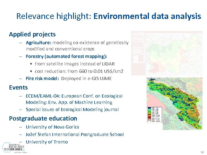 Relevance highlight: Environmental data analysis Applied projects – Agriculture: modeling co-existence of genetically modified